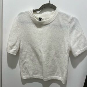 H&M Divided Cream Knit Top